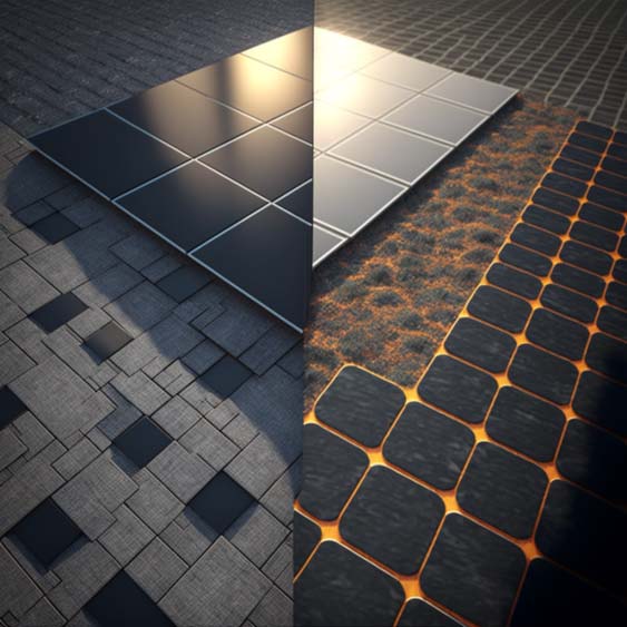 Solar tiles compared to solar panels